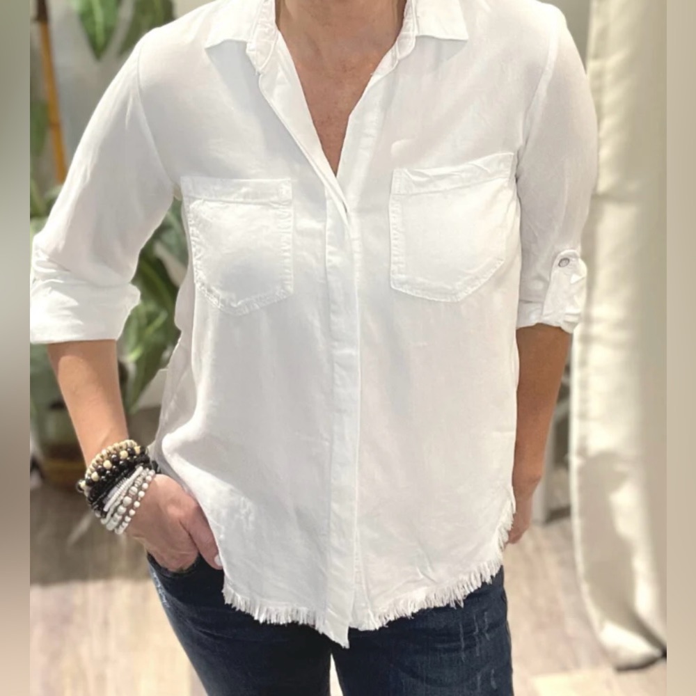 Velvet Heart Eco Frayed Tencel Top
